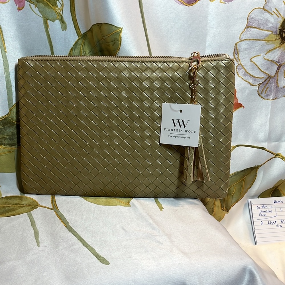 Virginia Wolf gold pouch-NIB